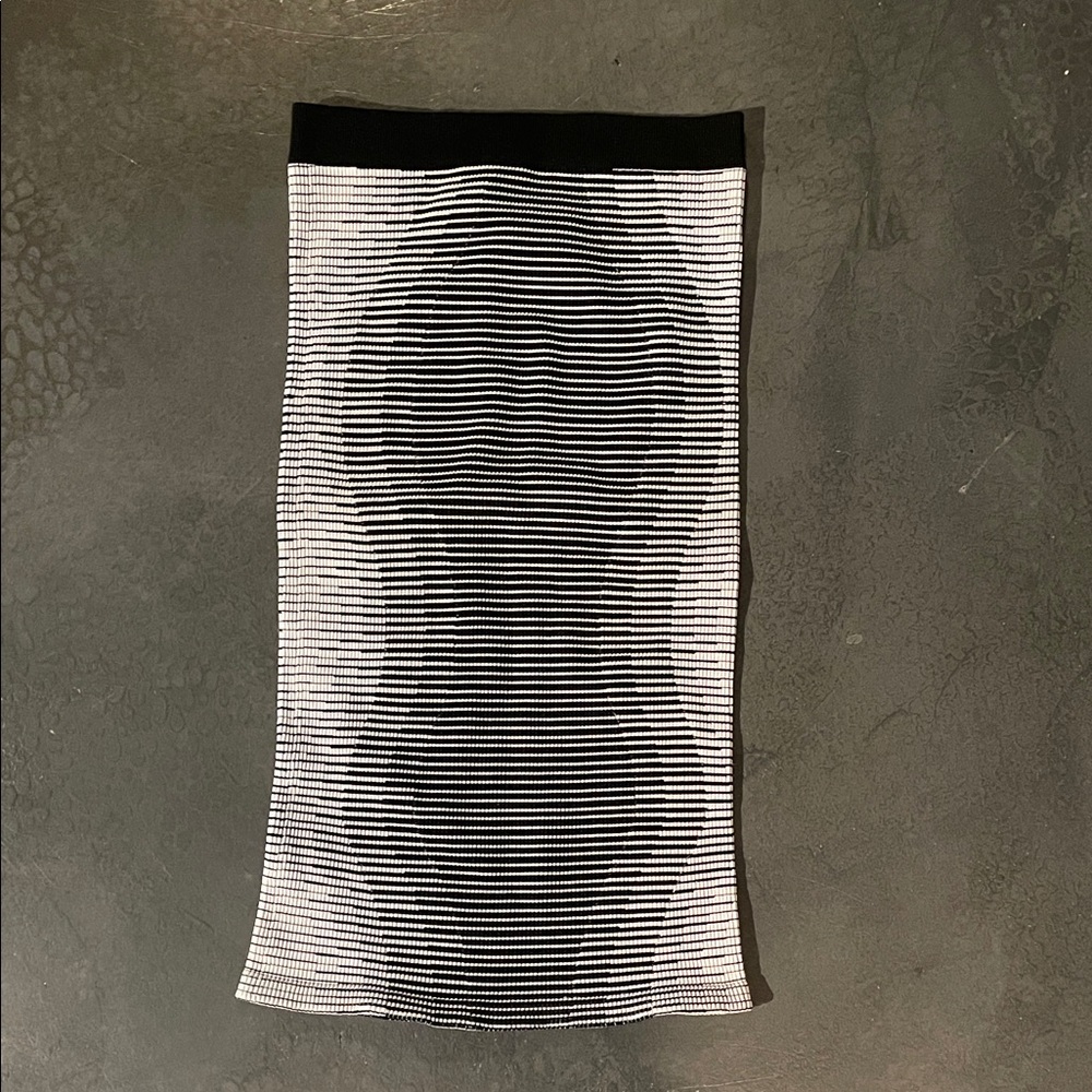 BCBGeneration Monochrome Striped Pencil Skirt